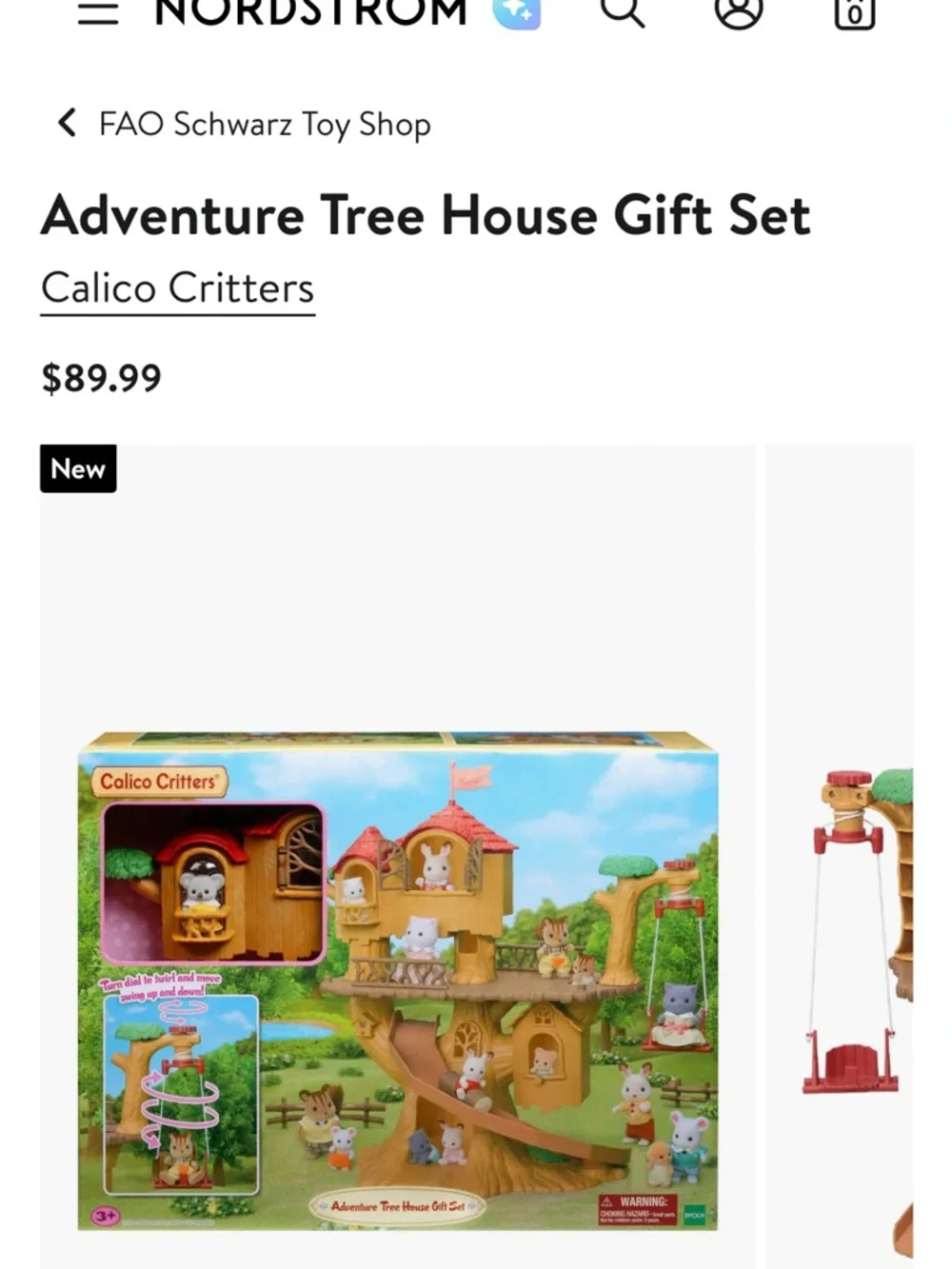 Classic Treehouse Playset for Kids - Yellow with Red Roof